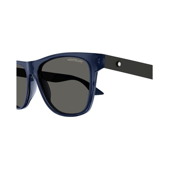 New MONT BLANC Extreme Blue Square MB0298S 002 Sunglasses Women - Picture 3 of 3